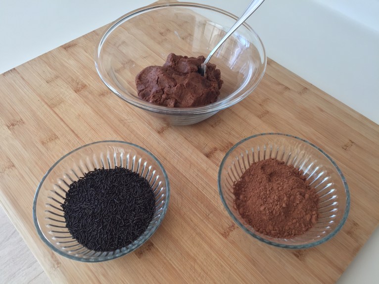 Mixture ready; shape them into balls